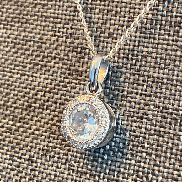 Sterling Silver CZ Necklace - Picture 5 of 5
